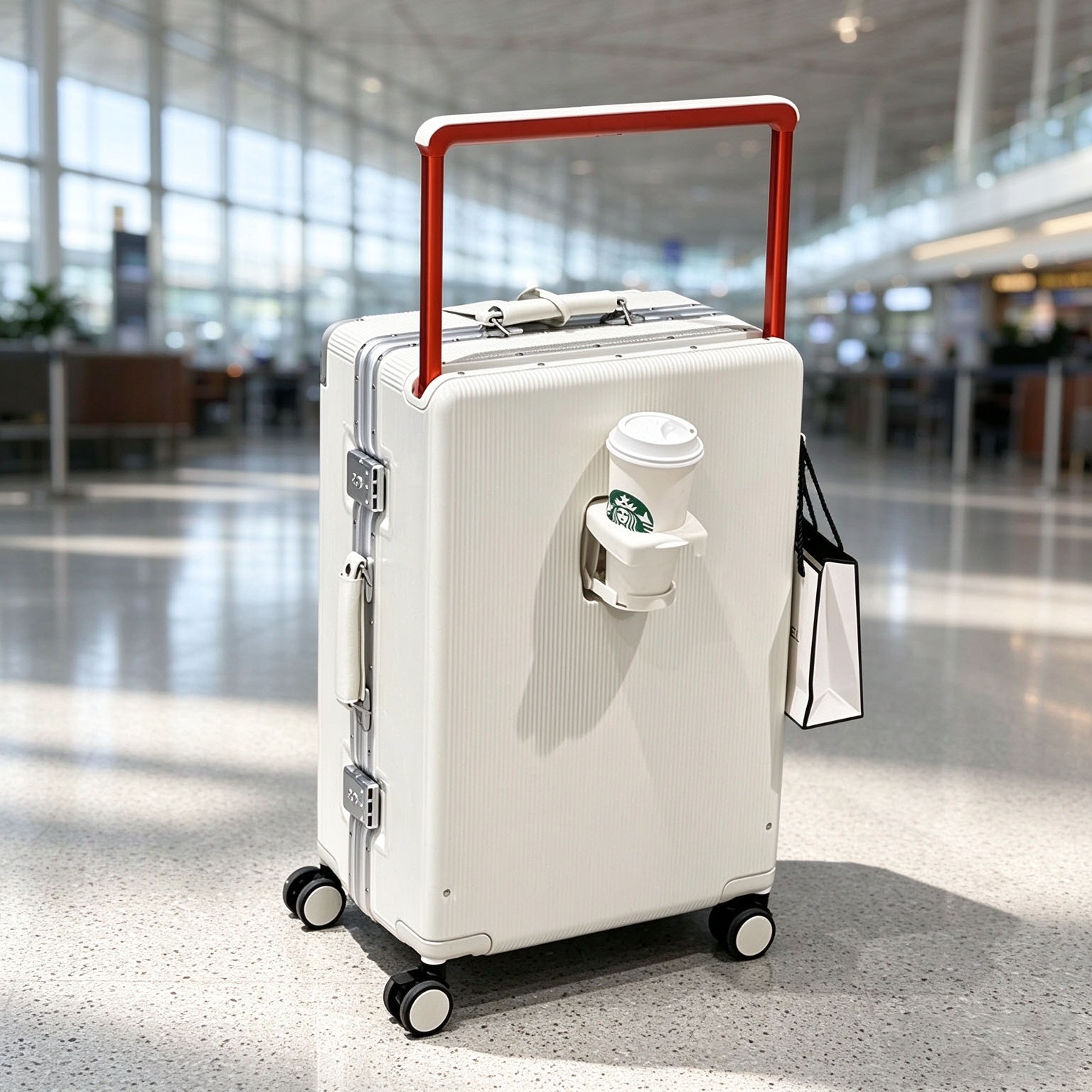 Aluminum Frame Carry On Luggage - Premium Look PC Aluminum Frame Wide