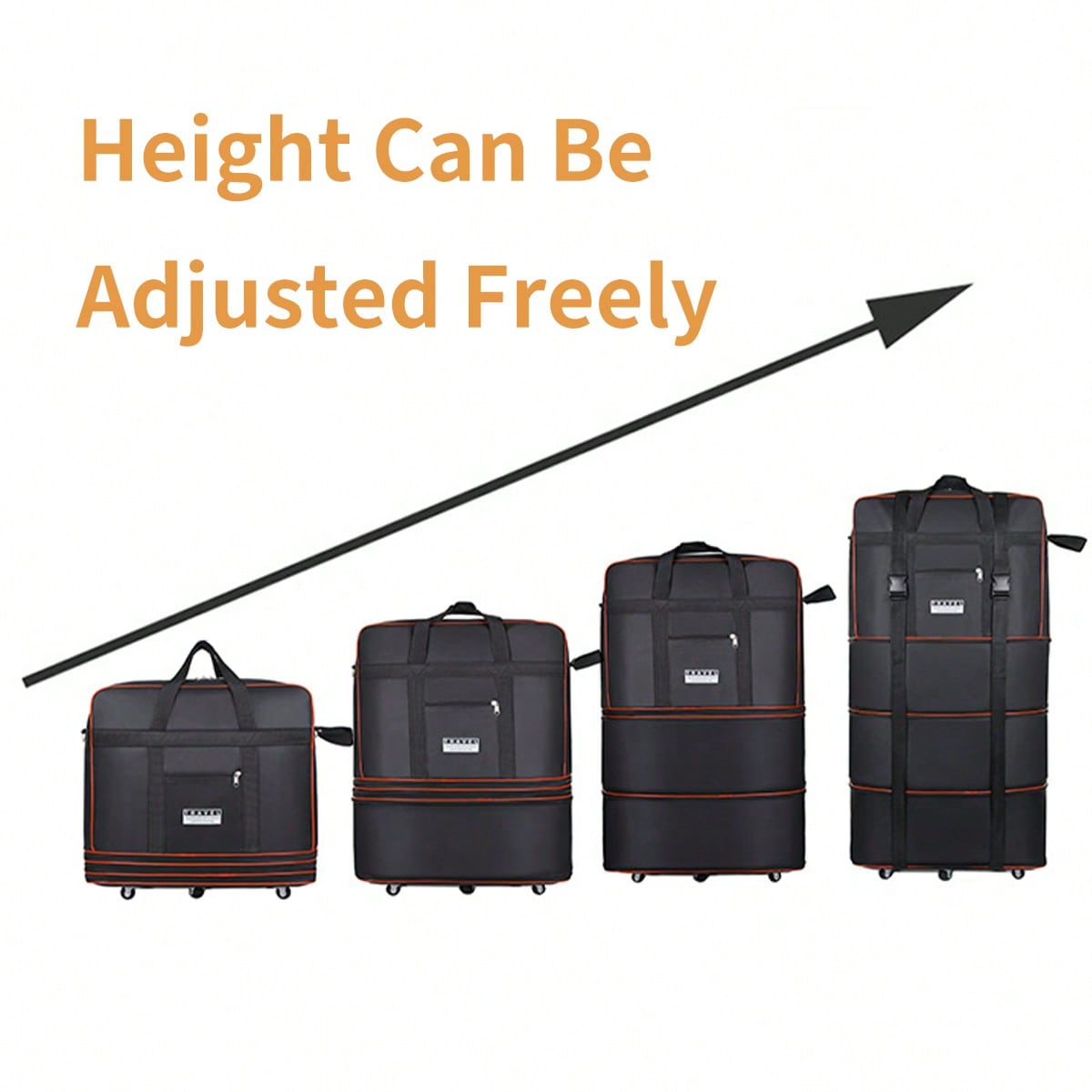 Black Collapsible Rolling Trav - Foldable Rolling Luggage Bag recension och pris