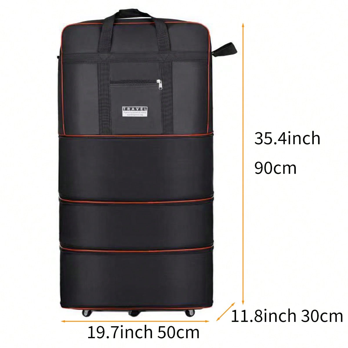 Black Collapsible Rolling Trav - Foldable Rolling Luggage Bag recension och pris